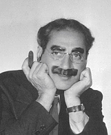 Finally a bright producer, John Guedel, (who would go on to a brilliant career in television) realized that putting a script into the hands of Groucho was ... - groucho